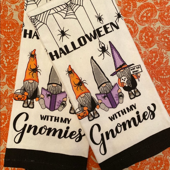 Halloween Gnome Kitchen Towels Set of 2, Halloween With My Gnomies, Witch Gnomes - Picture 6 of 12